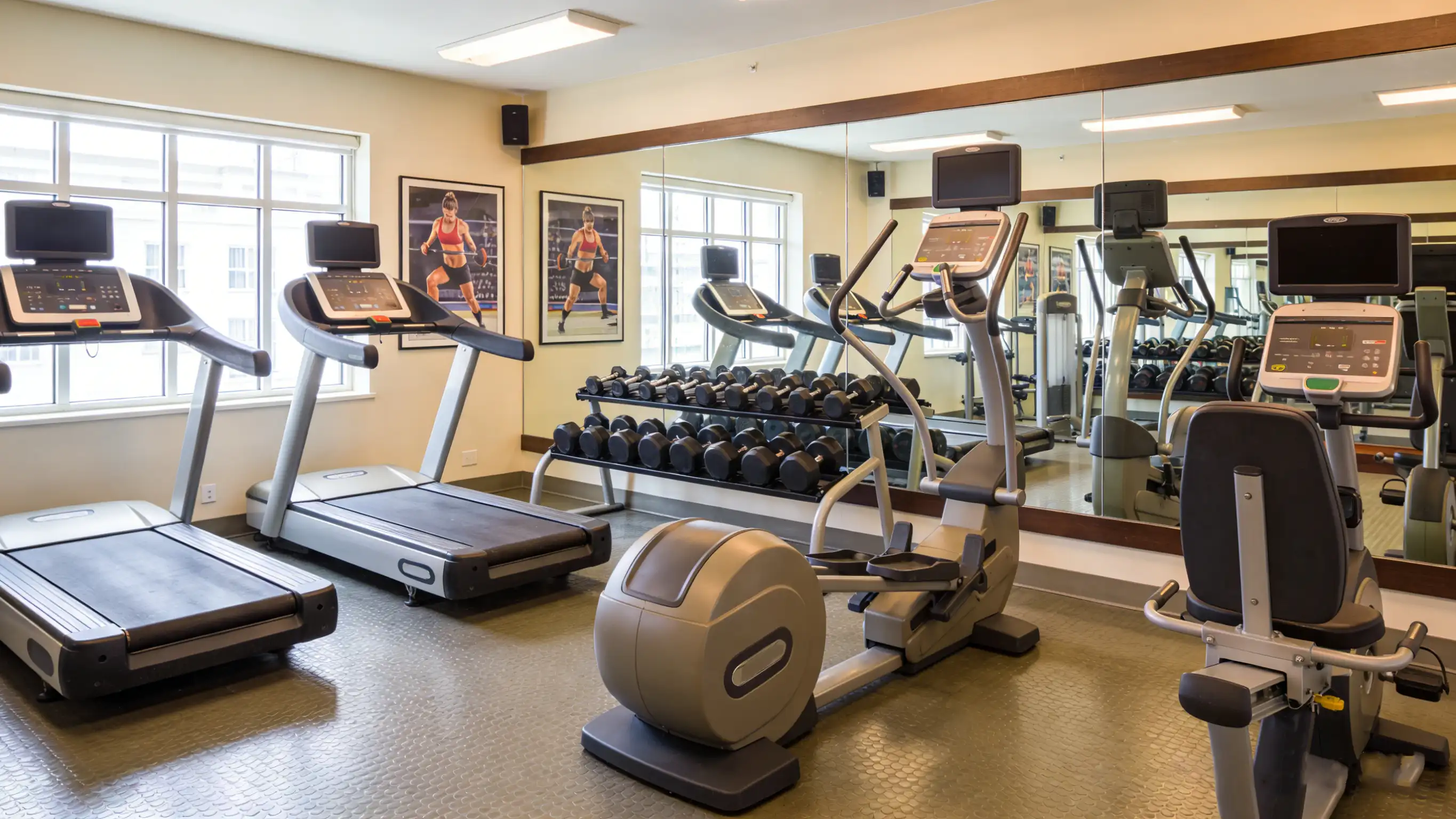 Nola hornitu gimnasio korporatiboak, etxeko gimnasioak eta gimnasioak 100 metro karratutik behera?